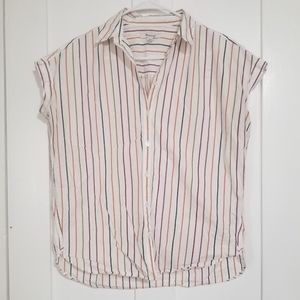 Madewell XXS Multicolored Striped Boxy Button-Down